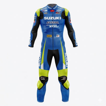 Suzuki Aleix Espargaro 2016 Gsxr Genuine leather Biker Suit Front