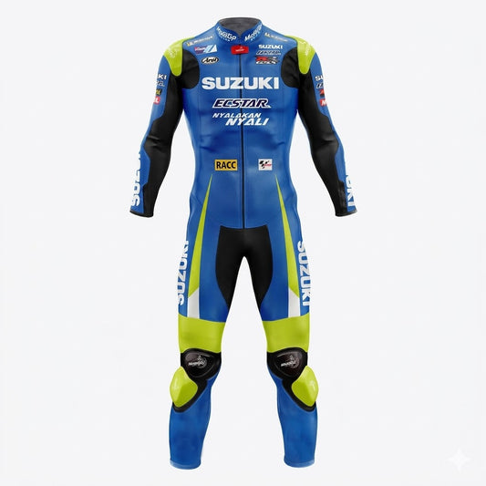Suzuki Aleix Espargaro 2016 Gsxr Genuine leather Biker Suit Front