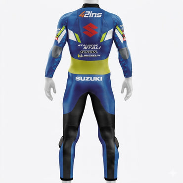 Suzuki Alex Rins 2018 Moto Race Leather Suit Back