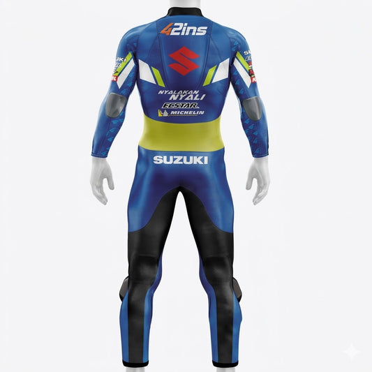 Suzuki Alex Rins 2018 Moto Race Leather Suit Back