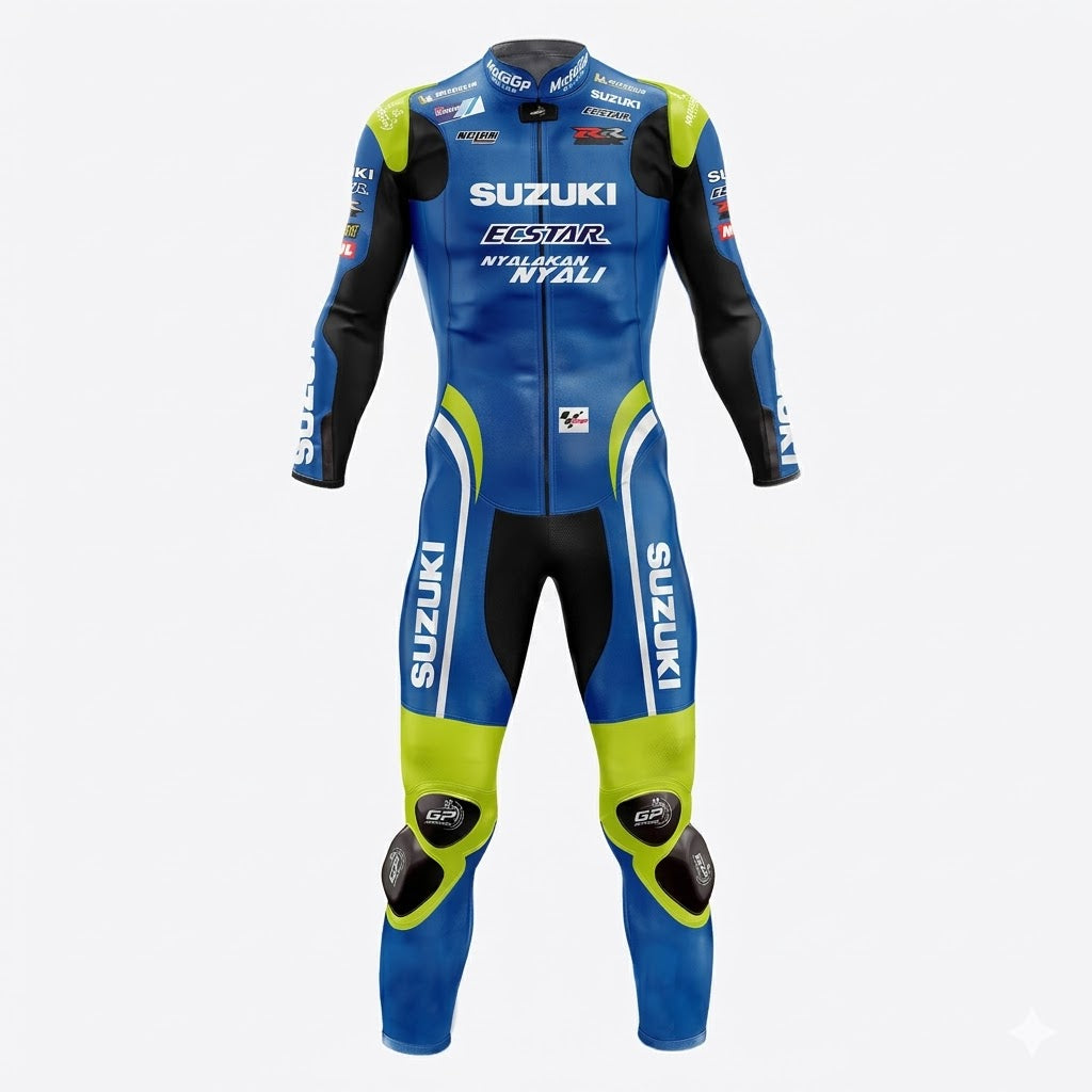 Suzuki Alex Rins 2018 Moto Race Leather Suit Front