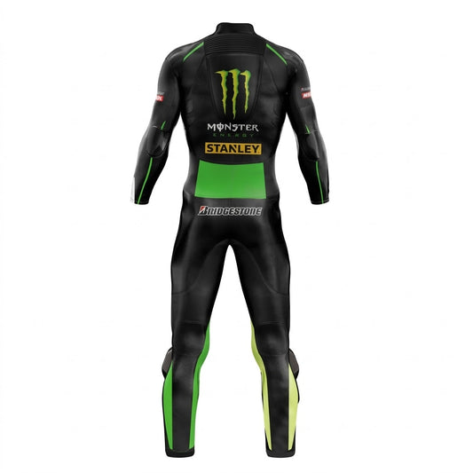 Yamaha 2015 Bradley Smith Black Leather Suit Back