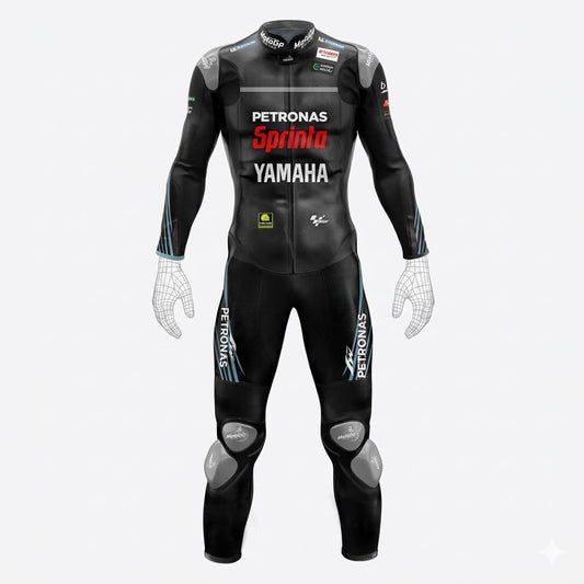 Yamaha Fabio Quartararo 2019 Petronas Motorcycle Suit Front
