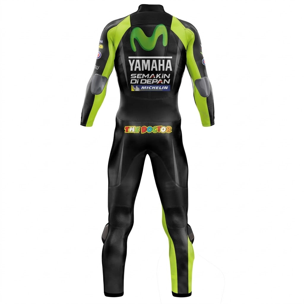 Yamaha Valentino Rossi 2017 Genuine leather Biker Suit BACK