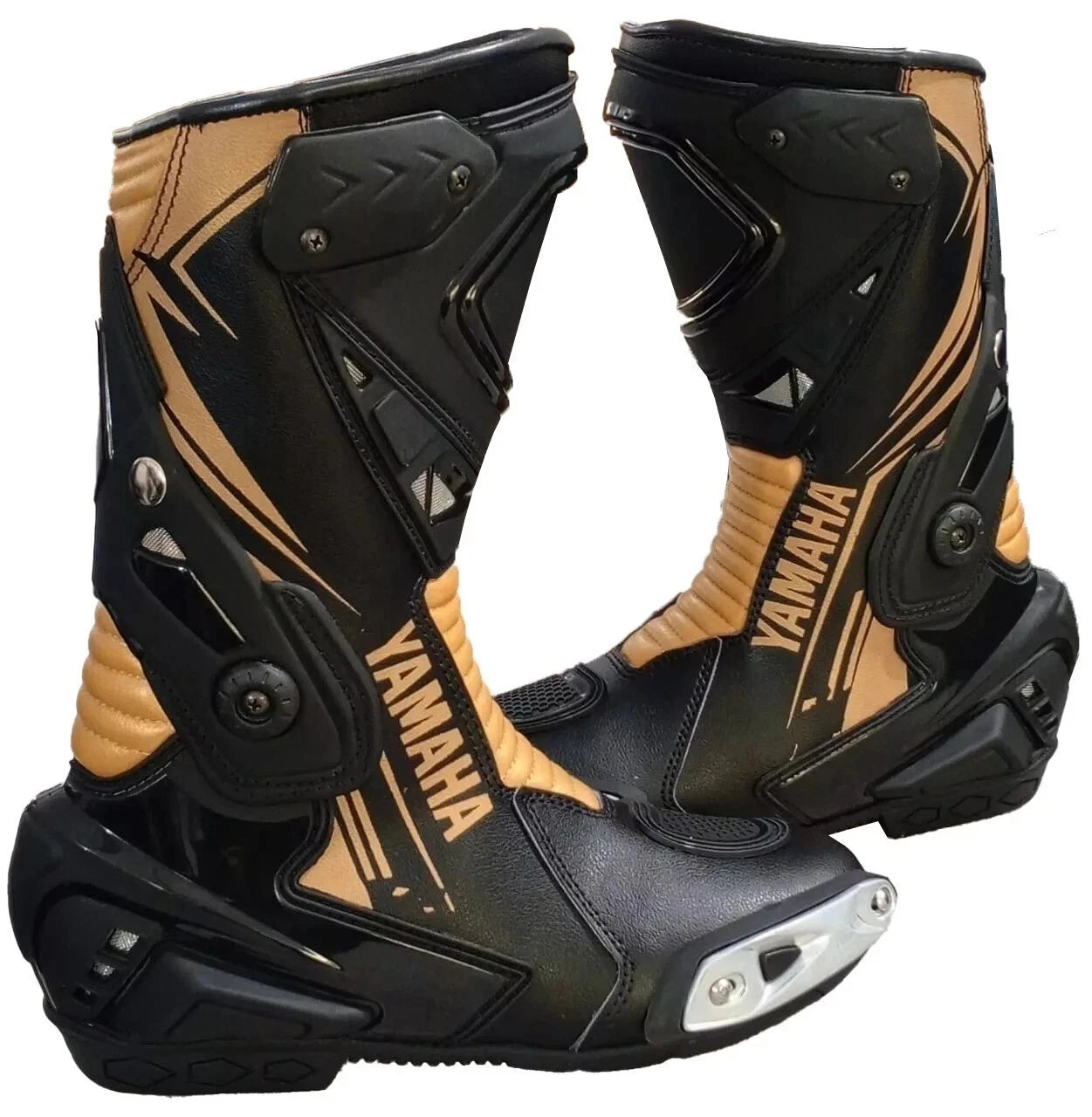 Yamaha Factory Racing leather motorcycle boots.