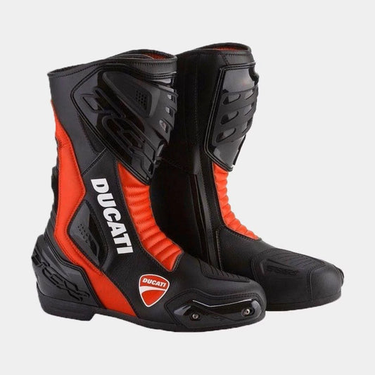 Ducati Corse leather motorcycle racing boots.